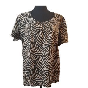 Jaclyn Smith Animal Print Blouse.